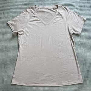 WoolX Mia Merino Wool Blend Tee Shirt XL Womens V-Neck Short Sleeve